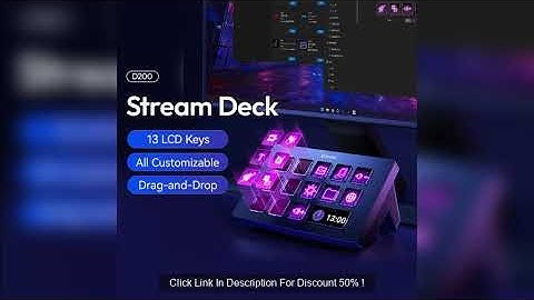 Ulanzi D200 Live Streaming Controller 13 LCD Keys for Vlog Content Creation Photo Video Editing Gami