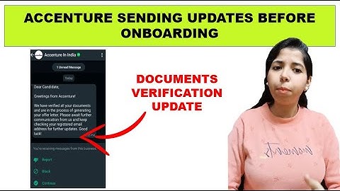Accenture onboarding update | Sending Messages | Accenture Latest Updates