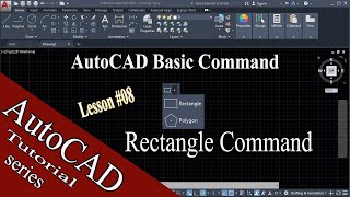 Celebrity Lesson 08.  AutoCAD Rectangle Command RD CAD Wealth
