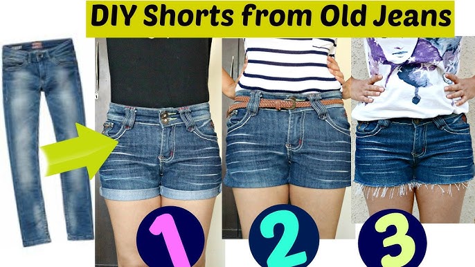 Cut leggings into shorts - DIY bike shorts - Tights into short