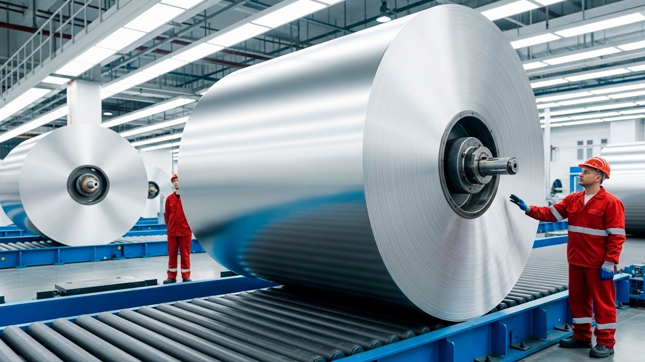 ASÍ SE FABRICA el PAPEL ALUMINIO: ¡De Lingotes de 10 TONELADAS a 6 MICRAS de Grosor! ✨🌯