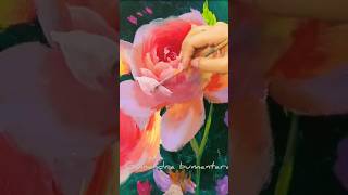 Melukis bunga dengan cat minyak || Painting flowers with oil paint