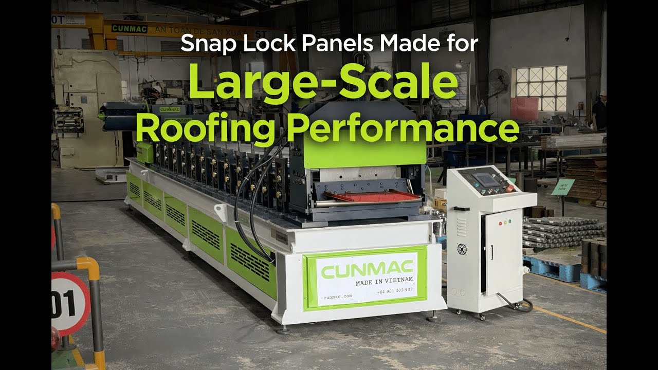 Snap Lock Machine Making Panels for Large Scale Roofing - CUNMAC Vietnam