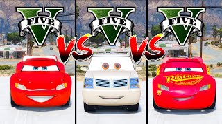 Cars 3 Mcqueen Vs Cruisin Mcqueen Vs Cad Spinner Can Win The Train Challenge In Gta V ?