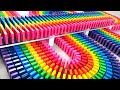 COLORFUL Rainbow Dominoes! | Satisfying Domino Screen Link