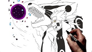 How To Draw Naruto Tailed Beast Bomb | Step By Step | Naruto