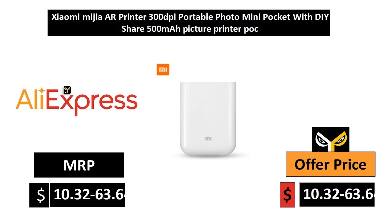  Xiaomi mijia AR Printer 300 dpi Portable Photo Mini