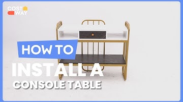 How to Install the Console Table with Drawer Storage Shelf Wide Tabletop | JV10384  #costway #howto