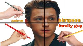 4 different art styles of spider man home coming | movie look | tom Holland 