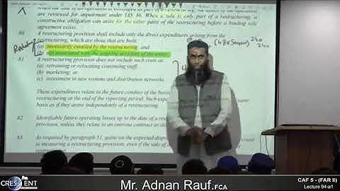 CAF 05 | FAR II | LECTURE # 94 a1 |BY SIR ADNAN RAUF | SEPTEMBER 2024 ATTEMPT