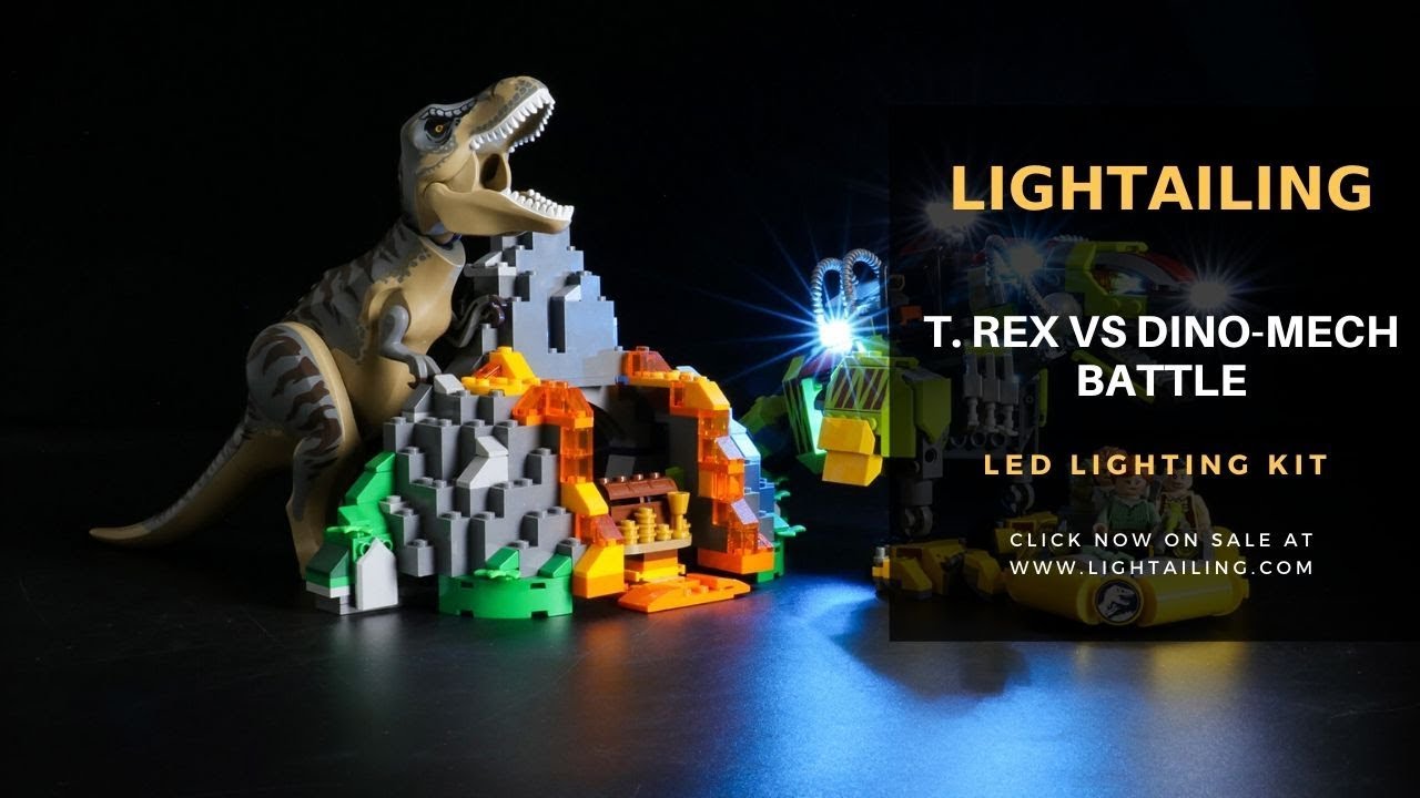 Lightailing Light Kit For Lego T. rex vs Dino-Mech Battle 75938
