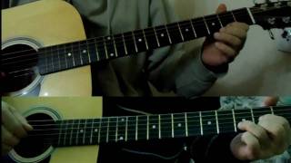 How to play Nazareth `Vicki` 2 ac. guitars