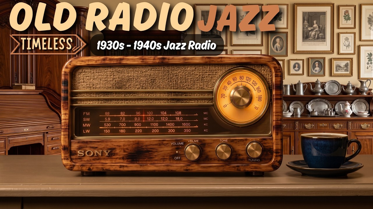 Old Radio Jazz ๐ป Timeless 1930s 1940s Vintage Swing Jazz โ Warm Vintage Cafรฉ Music for Relaxation