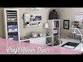 Craft Room Walkthrough Tour + Wall Decal Tutorial