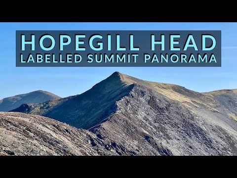 Hopegill Head - Fully Labelled Summit View Panorama - Lake District Walks & Hiking