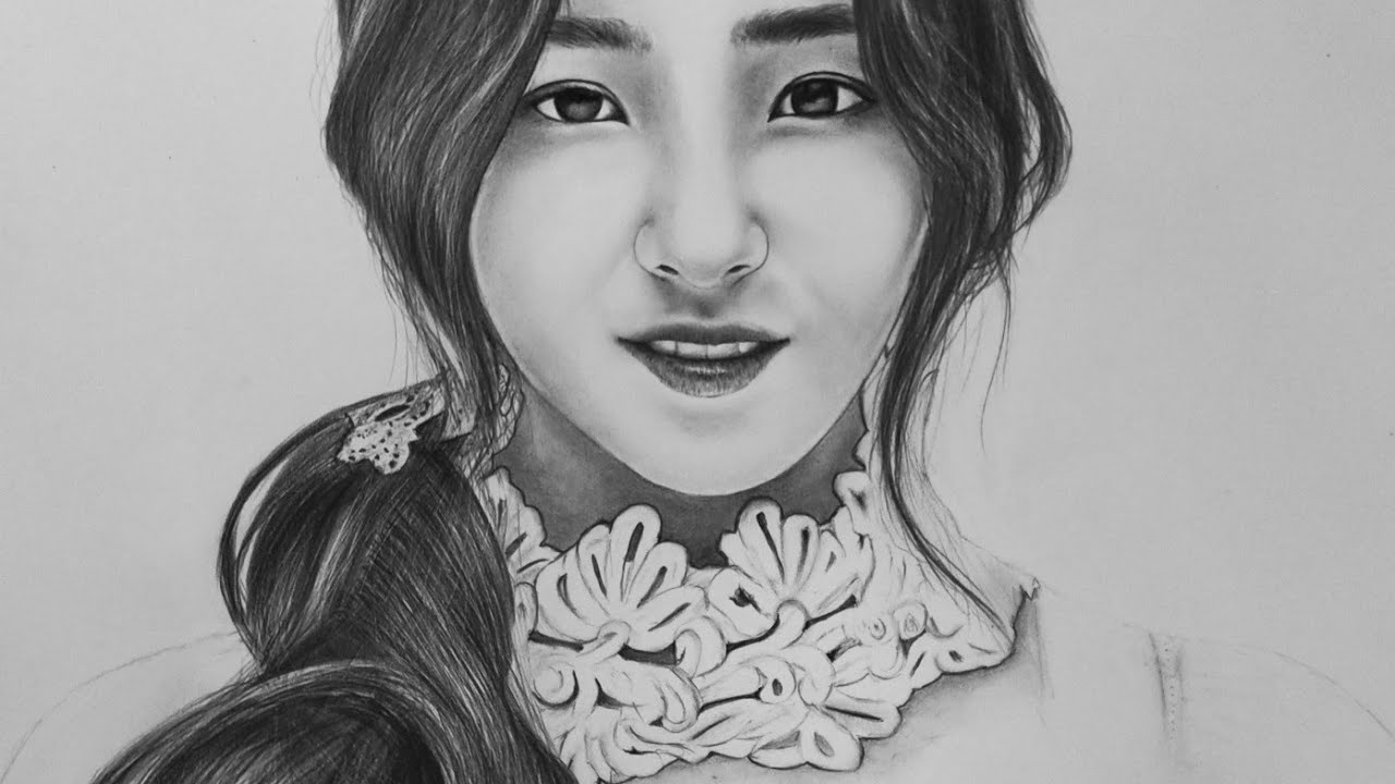 K-PoP momoland'S Nancy South Korean singer drawing timelapse tutorial ...