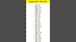 antonyms, oppositewords