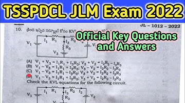 🔥TSSPDCL JLM Question Paper with answers official key 2022 | TSSPDCL JLM Question Paper 2022