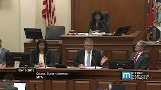 05/15/19 Council Budget Hearings: MTA