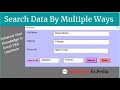 Excel VBA Userform Search and Display | Search Button