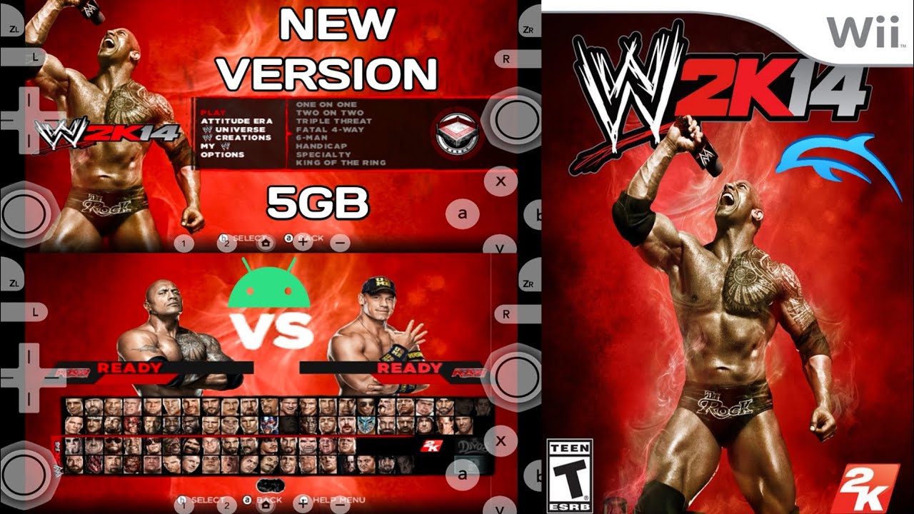 WWE 2K22 Wii Game For Official Dolphin Emulator On Android Mobile Device