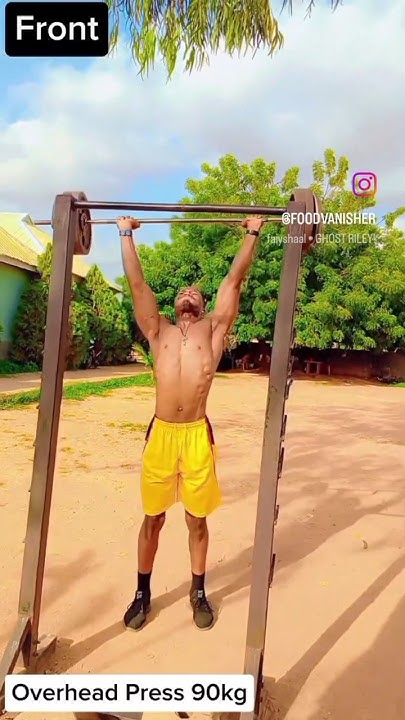 WHAT IS YOUR PR FOR OVERHEAD PRESS MINE IS 90KG shorts viral gym what-is-your-pr-for-overhead-press-mine-is-90kg-shorts-viral-gym