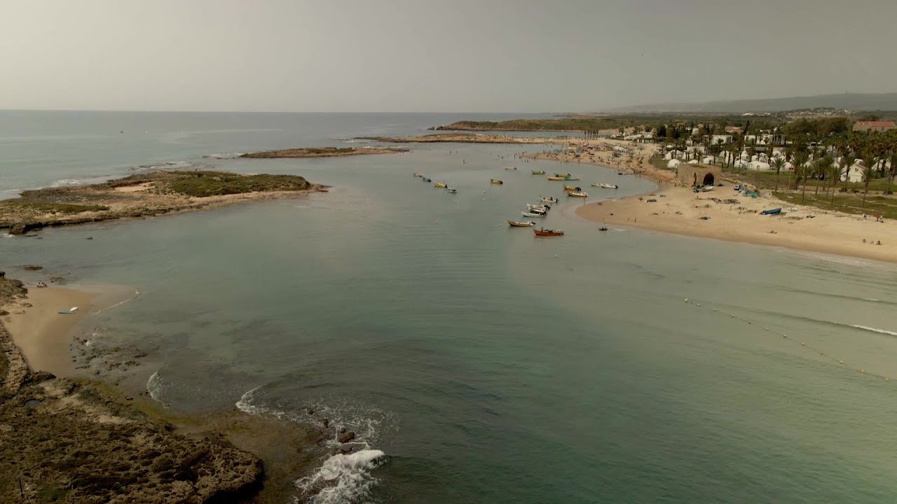 Dor beach aerial - a beautiful beach in Israel - חוף דור בצילום אווירי