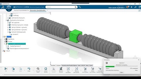 Tutorial 13 Oscillating Block Under Coulomb Damping Dynamic Scenario 3DEXPERIENCE R2025x