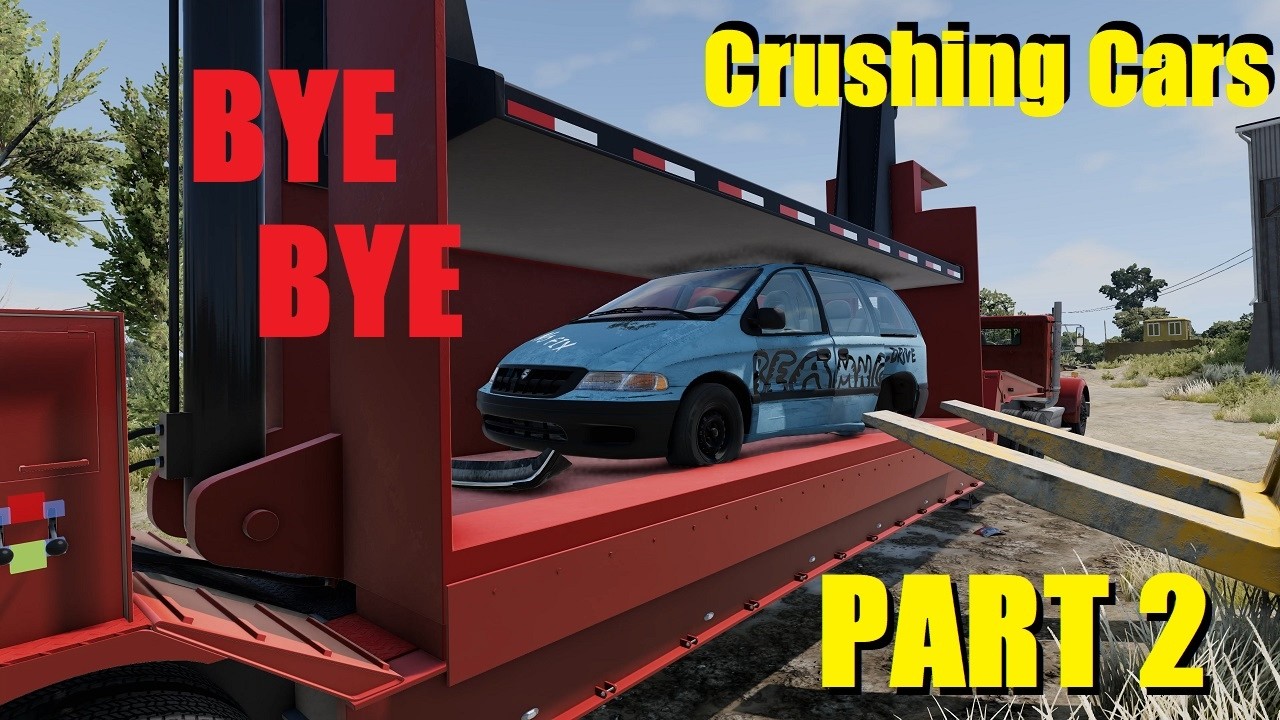 BeamNG.drive (Mod) Freeroam: Industrial Site - Crushing Cars (PART 2)