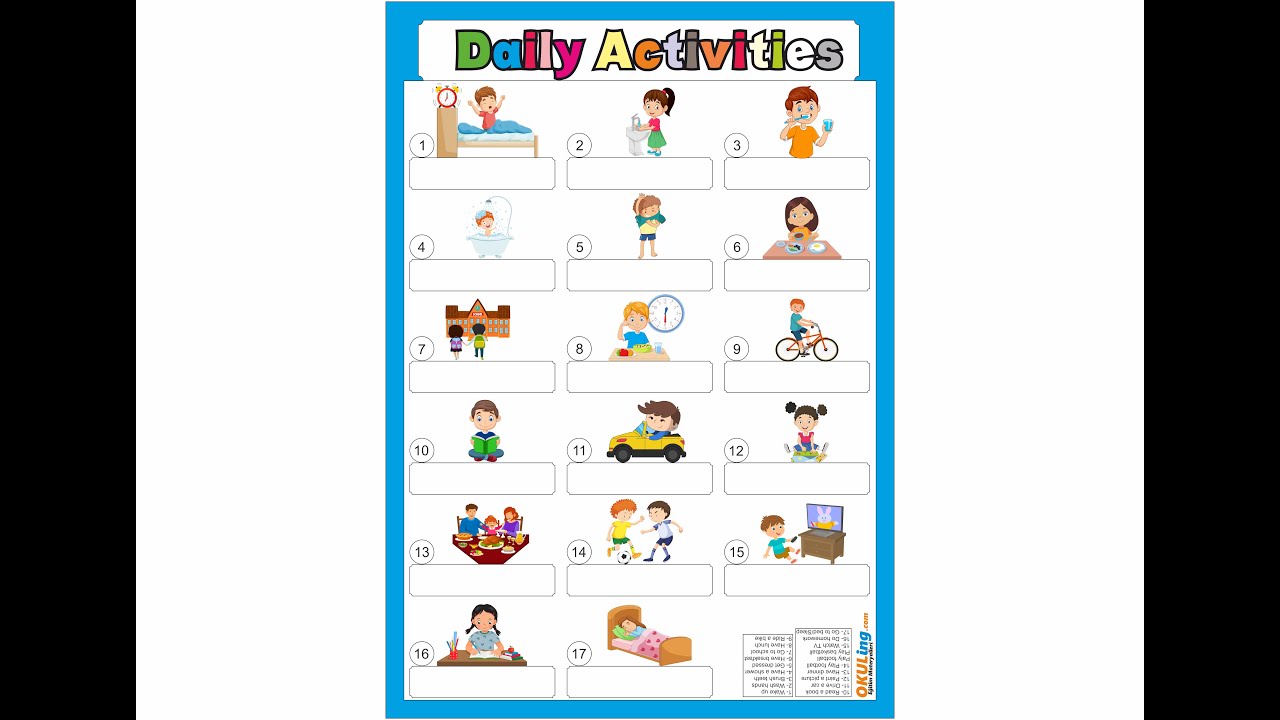 Daily Activities - İngilizce Günlük Aktiviteler Yaz Sil Video Seslendirmesi