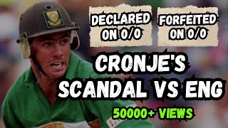 A Declaration and Forfeit on Zero: The Hansie Cronje Fixing Scandal