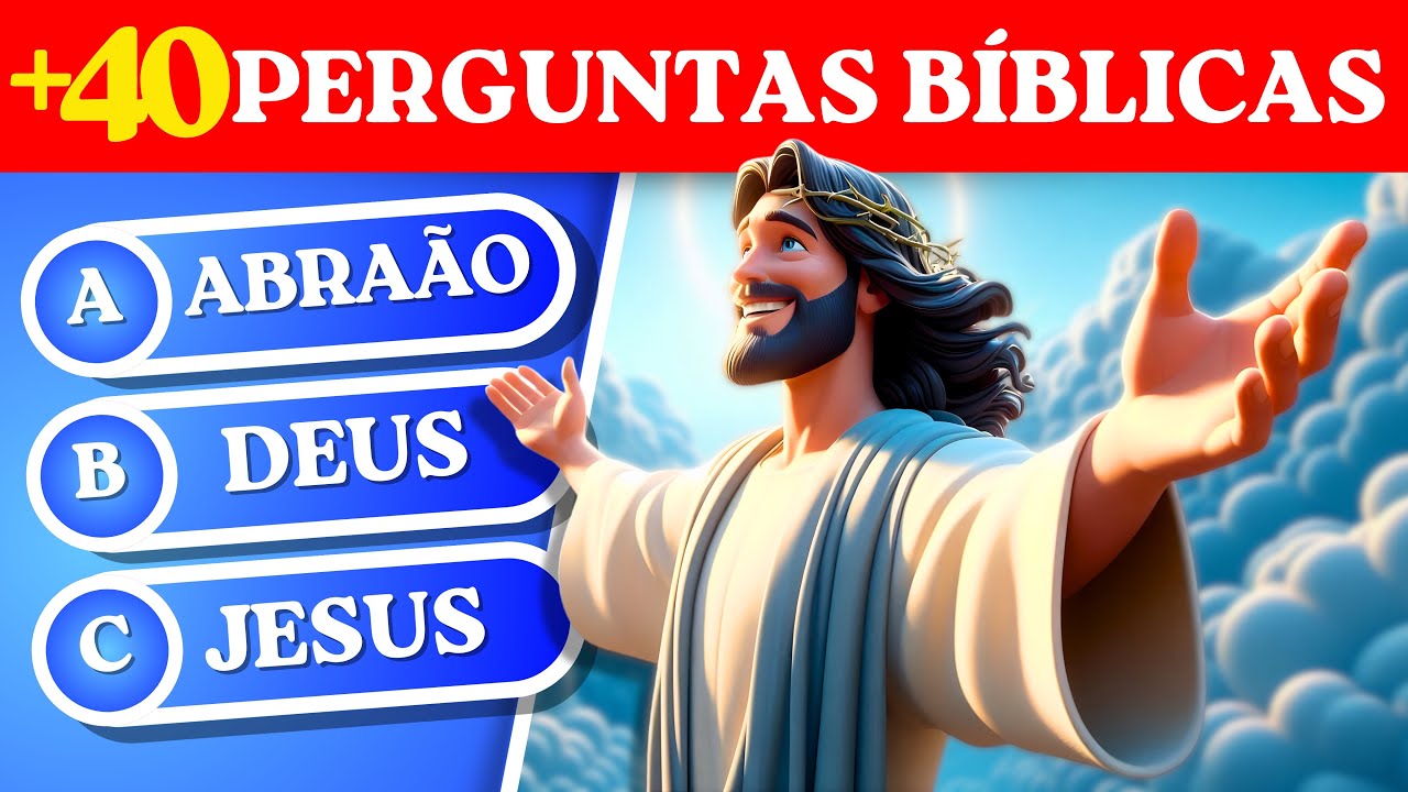 🔥📖 SÓ 5% ACERTAM ESSE QUIZ BÍBLICO 😱 +40 Perguntas Fáceis ao Difícil