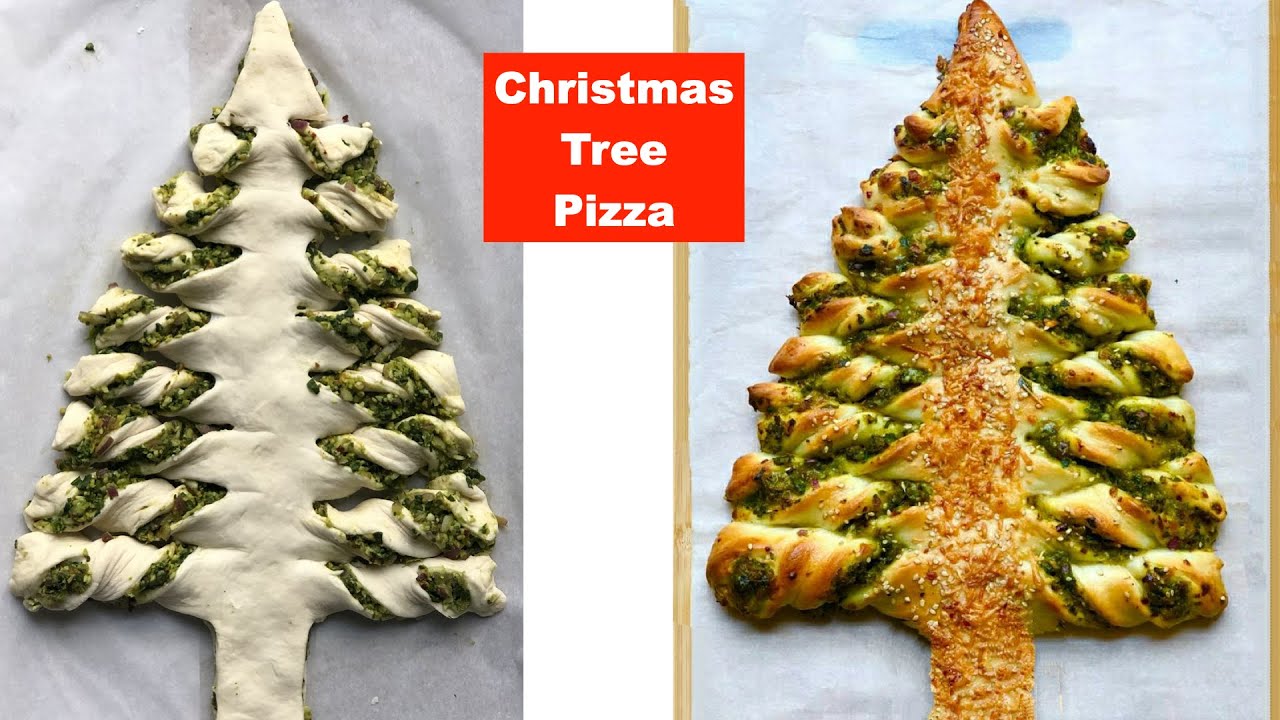 Christmas Tree Pizza Recipe by Kirti's Kitchen Kemistry | Unique Style Pizza