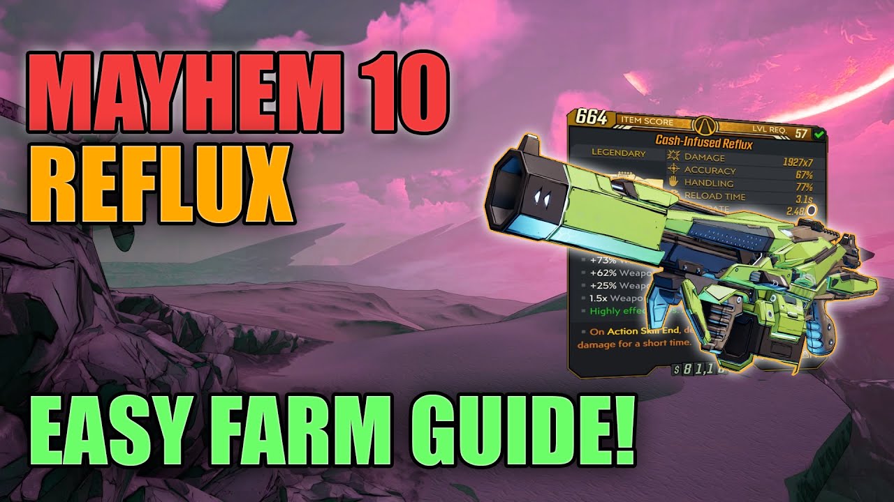 Borderlands 3 How to Get a Mayhem 10 Reflux | Corrosive Brainstormer Mk 2