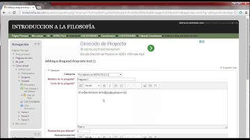 Tutorial para la Elaboracion de preguntas en Moodle (DRag and drop into text)