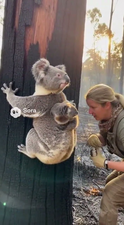 Koala Mom and Baby Found Alive After Forest Fire