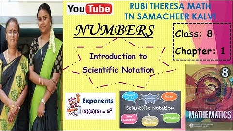 TN SAMACHEER KALVI _ 8TH MATHS _ NUMBERS _ Introduction to Scientific Notation