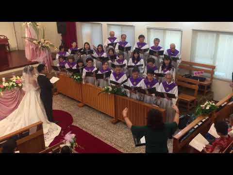 20170923志輝舒佳結婚感恩禮拜謳咾，萬物照伊的時，台中忠明教會。