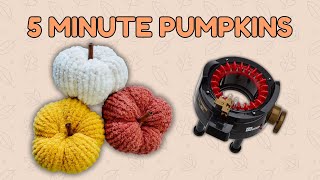 Easiest Knit Pumpkins  Blanket Yarn & 22 Pin Addi Knitting Machine  Market Best Seller!