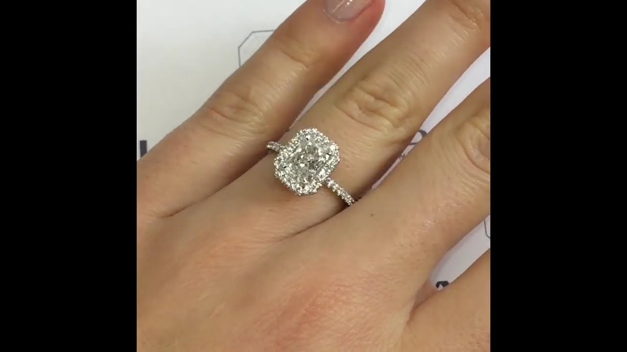 halo radiant cut engagement rings