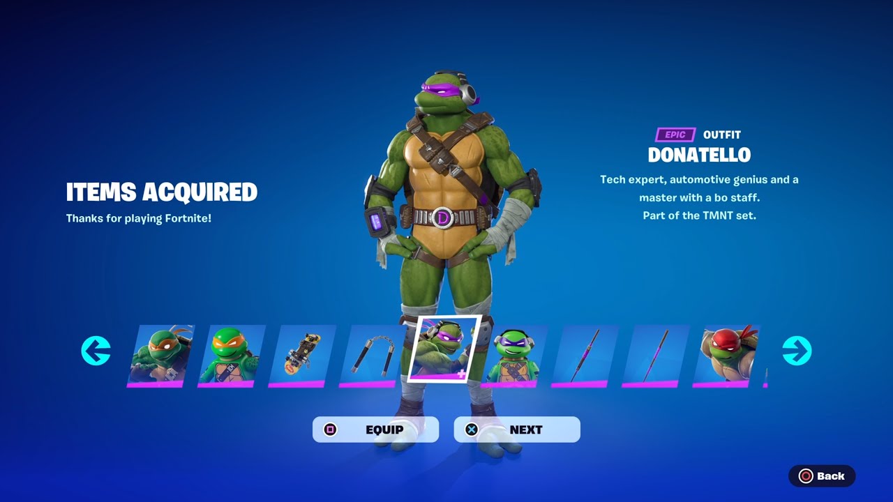 HOW TO GET NINJA TURTLES TMNT DONATELLO SKIN IN FORTNITE! YouTube