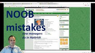Hattrick Manager -  NOOB mistakes screenshot 2