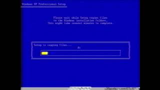 NTSC-RS test video - Windows XP Professional Installation