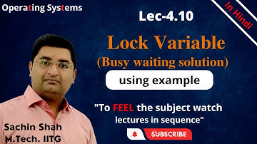 L4.10: Lock variable in Synchronization Mechanism | Busy waiting solution