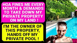 HOA Demands To TAKE DOWN my Private Property On My Land ! I'm The Owner, Hands Off My Private Pool !