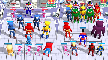 Merge Superhero Monster - Robot Rise, MergeBattle Game, Max Level Gameplay