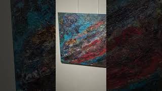 Leuchtende Sedimentenergie im Erosionskörper #abstraktekunst #art #mixedmediaart