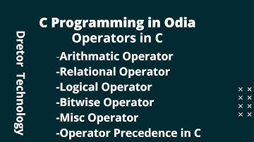 C Programming in Odia || Operators in C