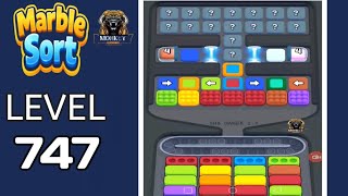 Marble Sort hard level 747 walkthrough solution