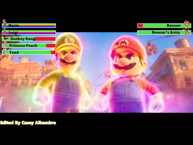 The Super Mario Bros. Movie (2023) Final Battle with healthbars 2/2 class=